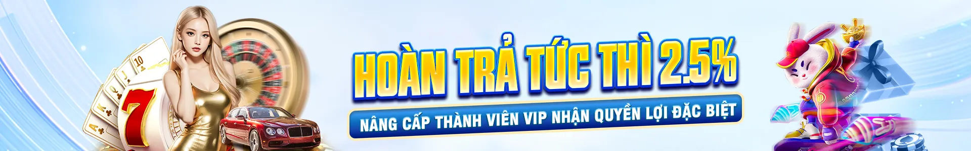 hoàn trả tức thì 2.5%